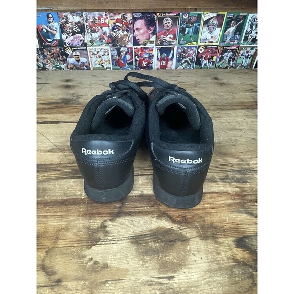 Size 9 - Reebok Princess Black - 30892 Trainers Shoes Womans Triple Black - Picture 3 of 7